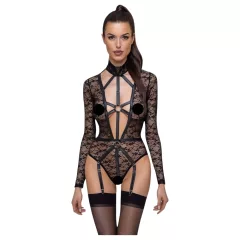 Cottelli - Sheer Strappy Bodysuit (Black)