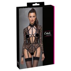 Cottelli - Sheer Strappy Bodysuit (Black)