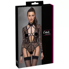 Cottelli - Sheer Strappy Bodysuit (Black)