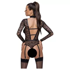 Cottelli - Sheer Strappy Bodysuit (Black)