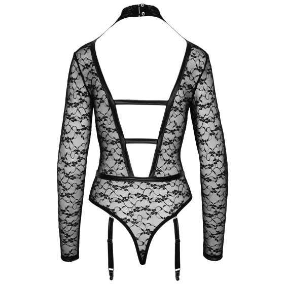 Cottelli - Sheer Strappy Bodysuit (Black) - M