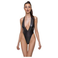 Cottelli Party - Glossy Halterneck Bodysuit (Black)