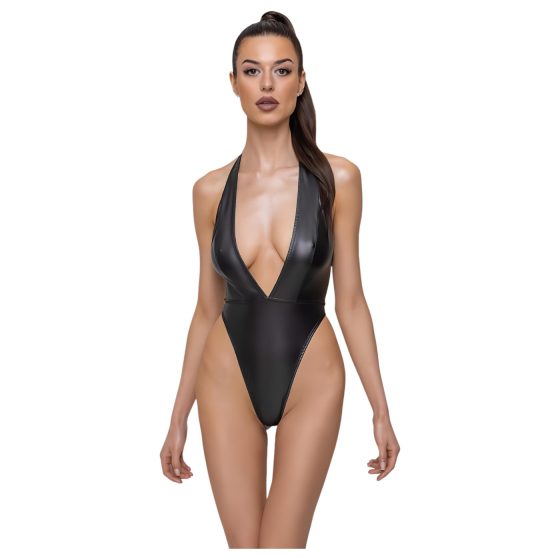Cottelli Party - Shiny Halter Neck Bodysuit (Black)