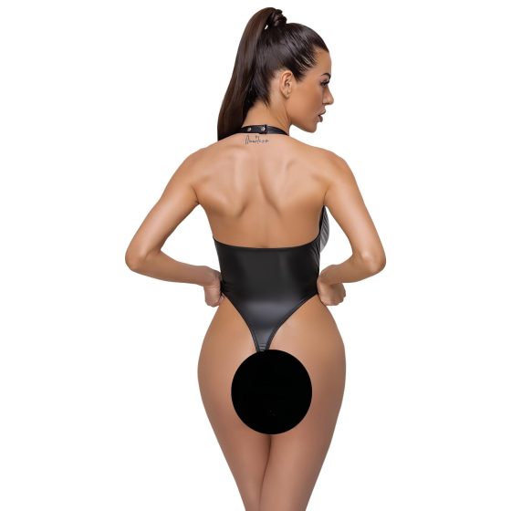 Cottelli Party - Shiny Halter Neck Bodysuit (Black)