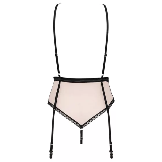Obsessive Lilines - Gartered Bodysuit (Pink) - L/XL