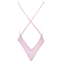 Kissable - Pink Bodysuit with Rose Embroidery