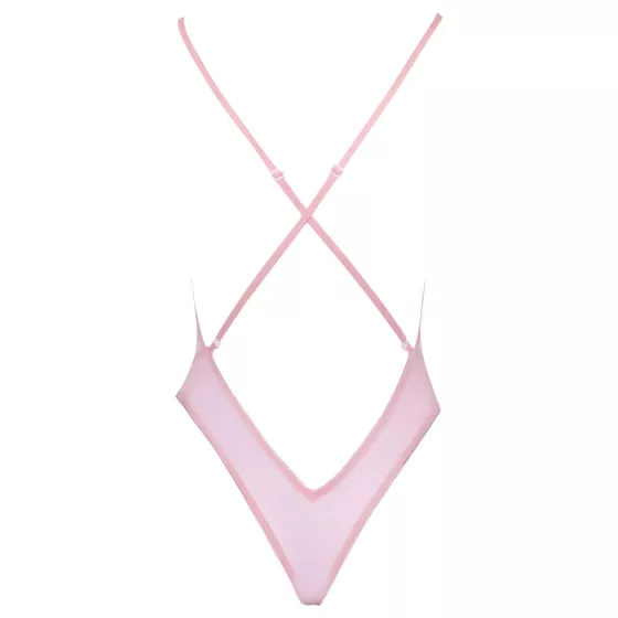 Kissable - Pink Bodysuit with Rose Embroidery