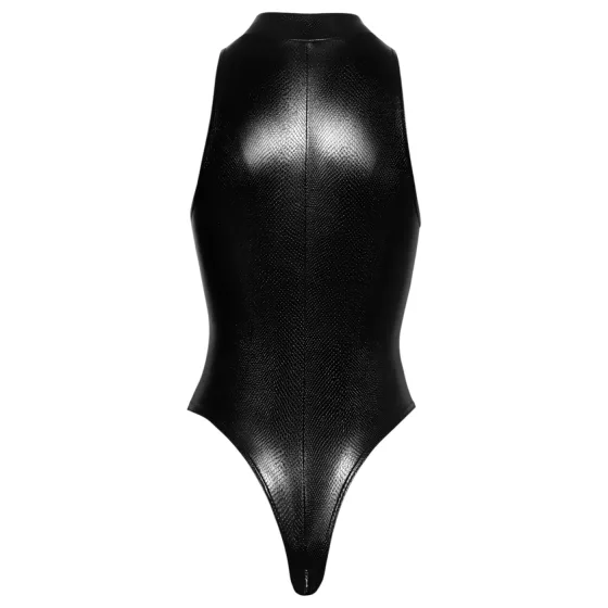 Noir - Black Snake Print Bodysuit - XL