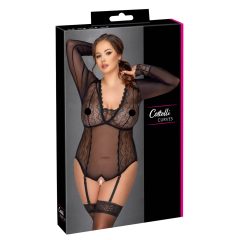 Cottelli Curves - Sheer Bodysuit (Black)