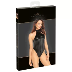 Noir - Shiny Halter Neck Bodysuit (Black)