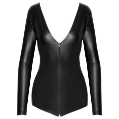 Noir - Sleek Long-Sleeve Bodysuit (Black)