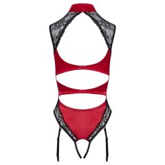 Cottelli - Lace Halter Neck Bodysuit (Red)
