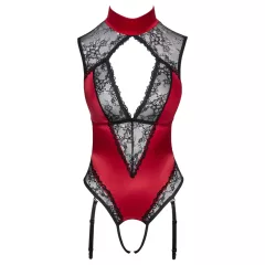 Cottelli - Lace Halter Neck Bodysuit (Red) - XL
