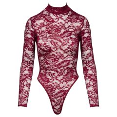 Cottelli - Sheer Lace Bodysuit (Red)