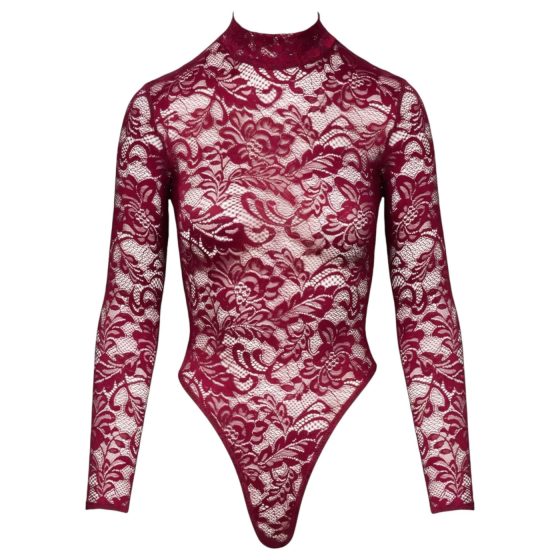 Cottelli - Sheer Lace Bodysuit (Red)