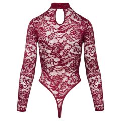 Cottelli - Sheer Lace Bodysuit (Red)