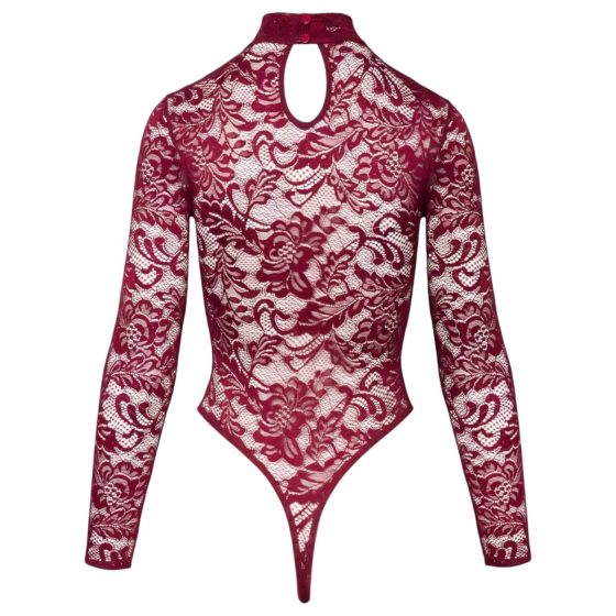 Cottelli - Sheer Lace Bodysuit (Red)