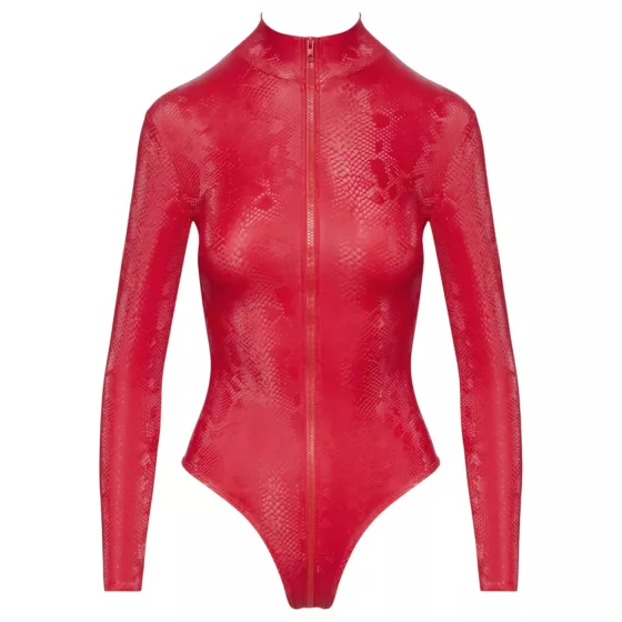 Cottelli - Red Snake Print Bodysuit - L