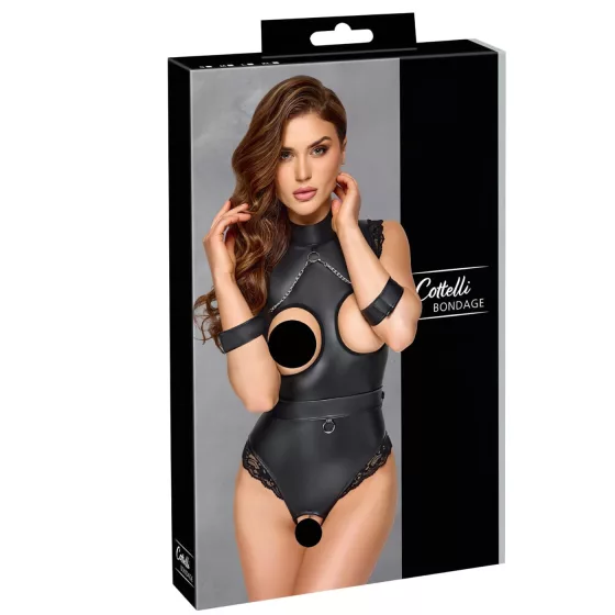 Cottelli Bondage - Open-Bust Tease Body (Black) - M