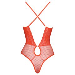 Cottelli - Cross-Strap Lace Bodysuit (Red)