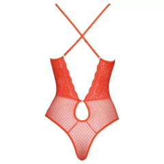 Cottelli - Cross-Strap Lace Bodysuit (Red) - L/XL