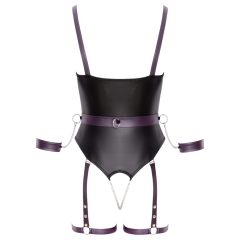 Cottelli - open bondage body with cuffs (black)