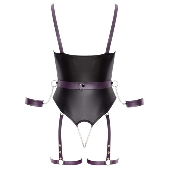 Cottelli - open bondage body with cuffs (black)