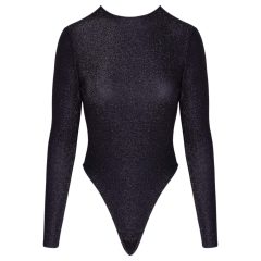 Cottelli - open-back, glittery bodysuit (black)