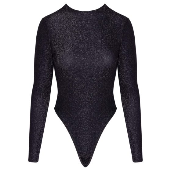 Cottelli - open-back, glittery bodysuit (black)