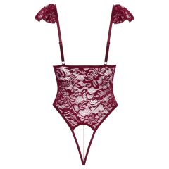 Cottelli - Lace Pearl Bodysuit (Red) - M