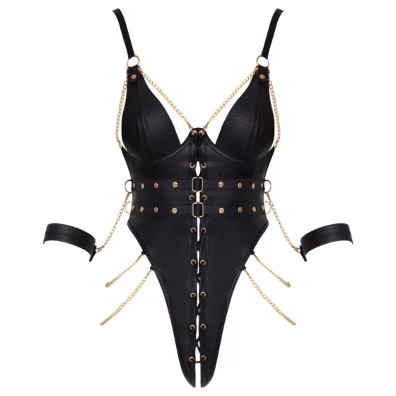 Cottelli - chained bondage bodysuit (black) - M