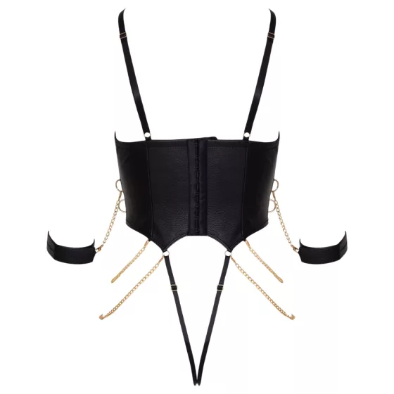 Cottelli - chained bondage bodysuit (black) - M