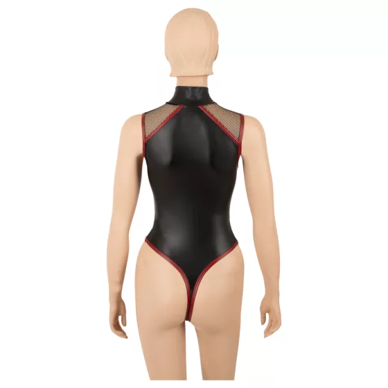 Cottelli - Shiny Bodysuit with Zip (Black)