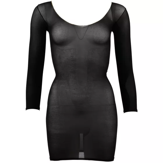 NO:XQSE - Sheer Long-Sleeve Bodysuit in Black (S-L)