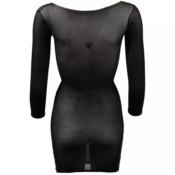 NO:XQSE - Sheer Long-Sleeve Bodysuit in Black (S-L)