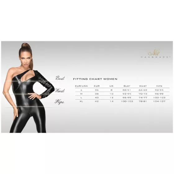 Noir - Layered Dress with Sheer Bodice and Halter Neck (Black) - XL