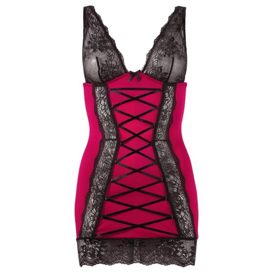 Cottelli - Exclusive Lace-Up Dress (Red)