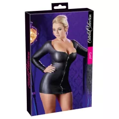 Cottelli - Black Party Dress with Rhinestone Zipper