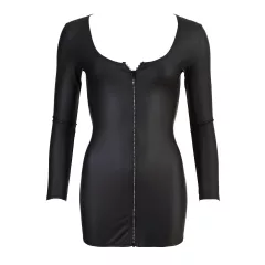 Cottelli - Black Party Dress with Rhinestone Zipper