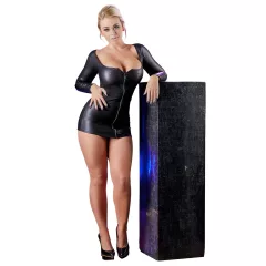 Cottelli - Black Party Dress with Rhinestone Zipper