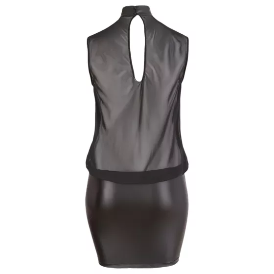 Cottelli Plus Size - Shimmering Chiffon Dress (Black) - 3XL