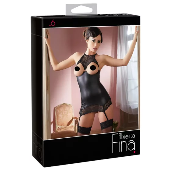 Abierta Fina - Daring Sparkle Mini Dress (Black)