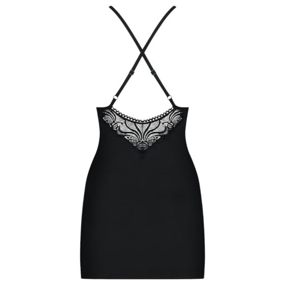 Obsessive 828-CHE-1 - Sparkling Strap Dress & Thong Set (Black)