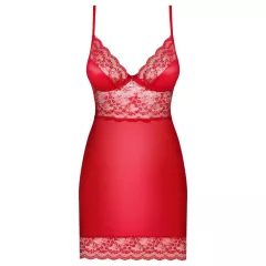 Obsessive Lovica - Lace Nightgown & Thong Set (Red) - L/XL