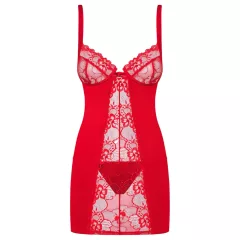 Obsessive Heartina - Red Nightdress & Thong Set