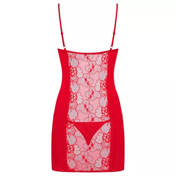 Obsessive Heartina - Red Nightdress & Thong Set
