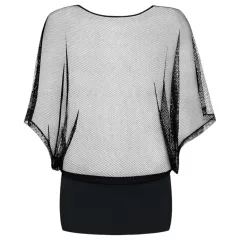 Obsessive Punker - Sheer Black Mini Dress & Thong Set