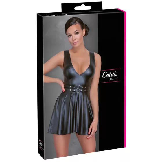 Cottelli - Layered Dress with Belt (Black)