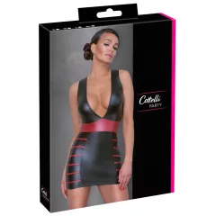 Cottelli Party - Striped Bodycon Dress (Black-Red)