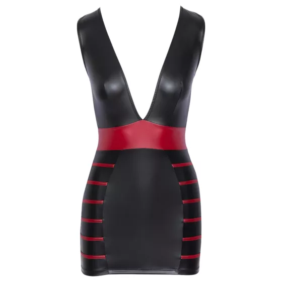 Cottelli Party - Striped Bodycon Dress (Black-Red) - M